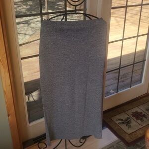 Pursuits, Ltd. 100% Extra‎ Fine Italian Merino Grey Wool Long Sz. L Skirt